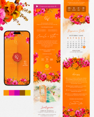 Convite Digital Interativo para Casamento | Verão Vibrante